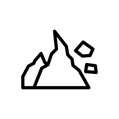 mountain vector illustration on a transparent background.Premium quality symbols.Thin line icon for concept and graphic design. 