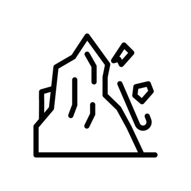 rockfall vector illustration on a transparent background.Premium quality symbols.Thin line icon for concept and graphic design.