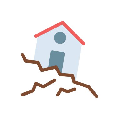 earthquake vector illustration on a transparent background.Premium quality symbols.Stroke icon for concept and graphic design. 