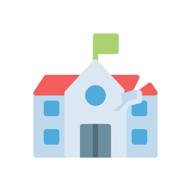 Şeffaf bir arkaplan üzerinde okul vektör illüstrasyonu. Konsept ve grafik tasarımı için birinci sınıf kalite simgeler..