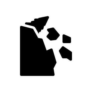 rockfall vector illustration on a transparent background.Premium quality symbols.Glyphs icon for concept and graphic design. 