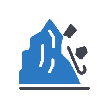rockfall vector illustration on a transparent background.Premium quality symbols.Glyphs icon for concept and graphic design.