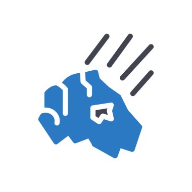 rockfall vector illustration on a transparent background.Premium quality symbols.Glyphs icon for concept and graphic design.