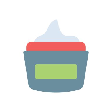 Şeffaf bir arkaplan üzerinde krem vektör çizimi. Konsept ve grafik tasarımı için birinci sınıf kalite simgeler.. 