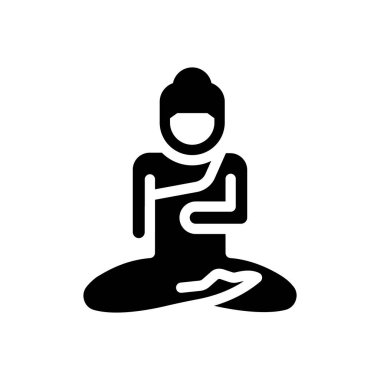 buddha vector illustration on a transparent background.Premium quality symbols.Glyphs icon for concept and graphic design. 