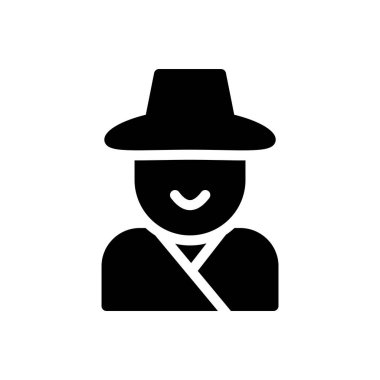 korea vector illustration on a transparent background.Premium quality symbols.Glyphs icon for concept and graphic design.