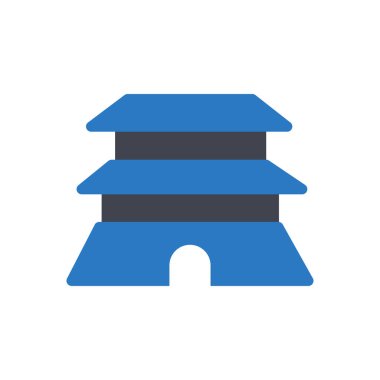 Gyeongbokgung vector illustration on a transparent background.Premium quality symbols.Glyphs icon for concept and graphic design. 