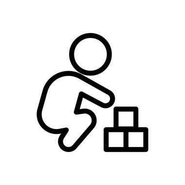 Şeffaf bir arkaplanda bebek vektör çizimi. Konsept ve grafik tasarım için ince çizgi simgesi..