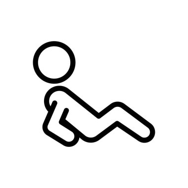 Şeffaf bir arkaplanda bebek vektör çizimi. Konsept ve grafik tasarım için ince çizgi simgesi.. 