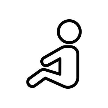 Şeffaf bir arkaplanda bebek vektör çizimi. Konsept ve grafik tasarım için ince çizgi simgesi.. 