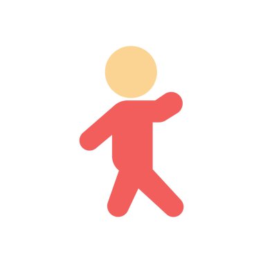 Şeffaf bir arkaplan üzerinde yürüme vektörü çizimi. Konsept ve grafik tasarımı için birinci sınıf kalite simgeler..