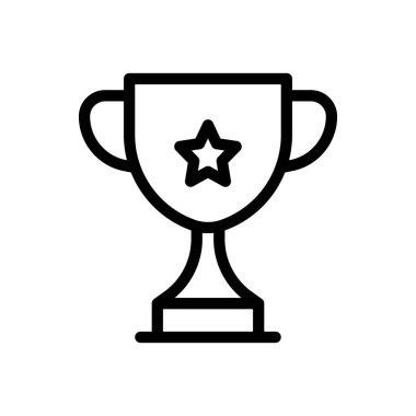 Şeffaf bir arkaplanda ödül vektör çizimi. Konsept ve grafik tasarım için ince çizgi simgesi..