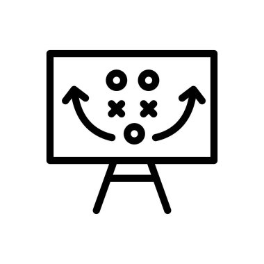 Saydam bir arkaplan üzerinde stratejik vektör çizimi. Premium kalite sembolleri. Konsept ve grafik tasarım için ince çizgi simgesi.