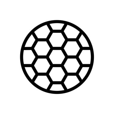 Saydam bir arkaplanda futbol vektör çizimi. Konsept ve grafik tasarım için ince çizgi simgesi.. 