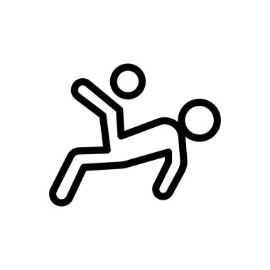 kick vector illustration on a transparent background.Premium quality symbols.Thin line icon for concept and graphic design. 