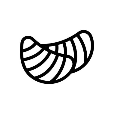 croissant vector illustration on a transparent background.Premium quality symbols.Thin line icon for concept and graphic design.