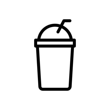 Şeffaf bir arkaplan üzerinde meyve suyu vektör çizimi. Konsept ve grafik tasarım için ince çizgi simgesi..