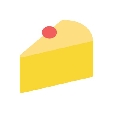 Şeffaf bir arkaplan üzerinde pasta vektör çizimi. Konsept ve grafik tasarım için mükemmel kalite simgeleri..