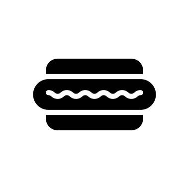Saydam bir arkaplan üzerinde HotDog vektör illüstrasyonu. Konsept ve grafik tasarımı için mükemmel kalite semboller.. 