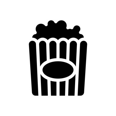 Şeffaf bir arkaplan üzerinde patlamış mısır vektör çizimi. Konsept ve grafik tasarımı için özel kalite semboller.. 