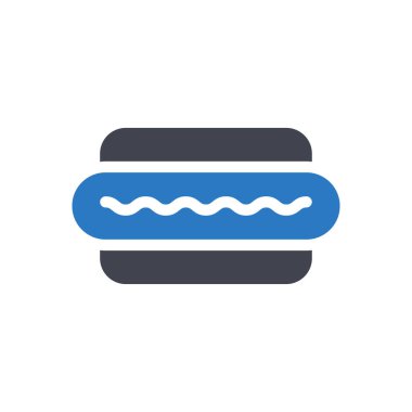 Saydam bir arkaplan üzerinde HotDog vektör illüstrasyonu. Konsept ve grafik tasarımı için mükemmel kalite semboller.. 