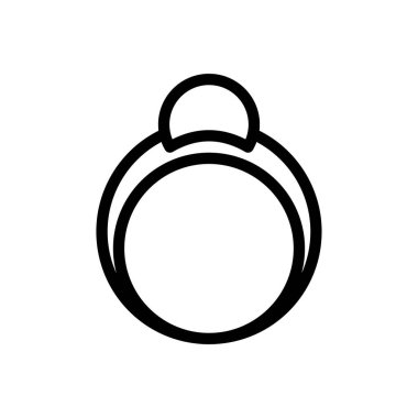 Şeffaf bir arkaplan üzerinde halka vektör çizimi. Premium kalite sembolleri. Konsept ve grafik tasarım için ince çizgi simgesi. 