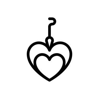 Şeffaf bir arkaplan üzerinde küpe vektör çizimi. Premium kalite semboller. Konsept ve grafik tasarım için ince çizgi simgesi.