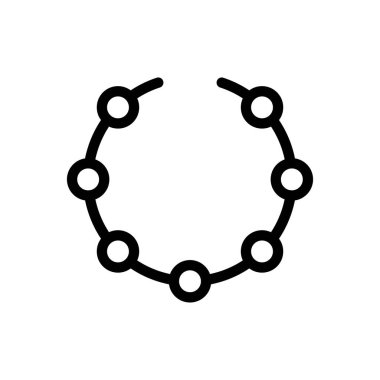 necklace vector illustration on a transparent background.Premium quality symbols.Thin line icon for concept and graphic design. 