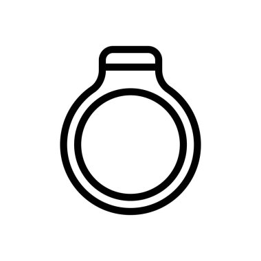 Şeffaf bir arkaplan üzerinde halka vektör çizimi. Premium kalite sembolleri. Konsept ve grafik tasarım için ince çizgi simgesi. 