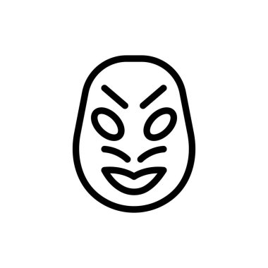 noh vector illustration on a transparent background.Premium quality symbols.Thin line icon for concept and graphic design. 