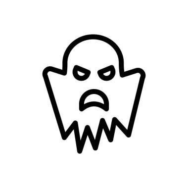 Saydam bir arkaplanda hayalet vektör çizimi. Premium kalite semboller. Konsept ve grafik tasarım için ince çizgi simgesi. 