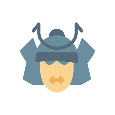 samurai vector illustration on a transparent background.Premium quality symbols.Stroke icon for concept and graphic design. 