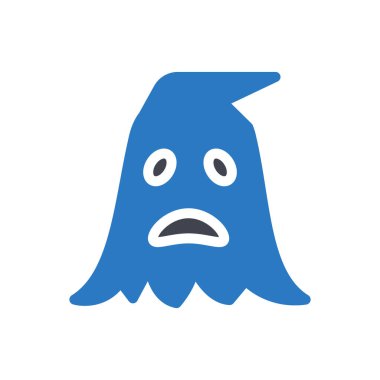 Saydam bir arkaplanda hayalet vektör illüstrasyonu. Konsept ve grafik tasarımı için mükemmel kalite semboller.. 