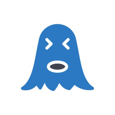 Saydam bir arkaplanda hayalet vektör illüstrasyonu. Konsept ve grafik tasarımı için mükemmel kalite semboller.. 