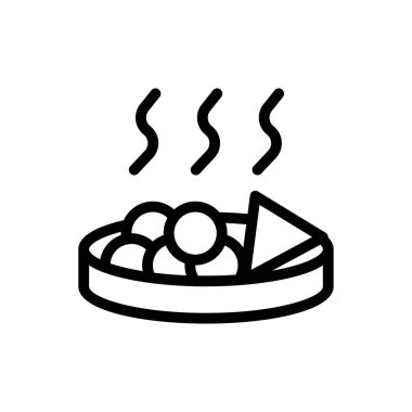 Şeffaf bir arkaplanda sıcak vektör çizimi. Konsept ve grafik tasarımı için ince çizgi simgesi.. 