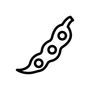 Şeffaf bir arkaplanda bezelye vektörü çizimi. Konsept ve grafik tasarımı için ince çizgi simgesi.. 