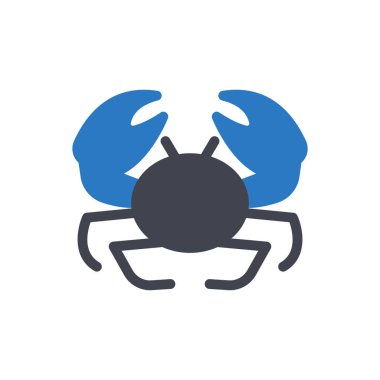 Şeffaf bir arkaplan üzerinde Yengeç vektör çizimi. Konsept ve grafik tasarımı için mükemmel kalite semboller..