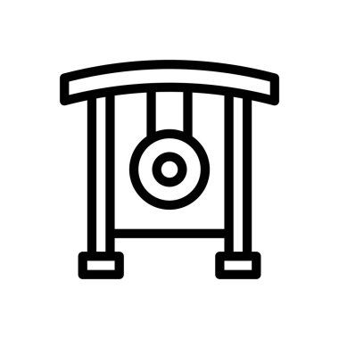 gong vector illustration on a transparent background.Premium quality symbols.thin line icon for concept and graphic design.