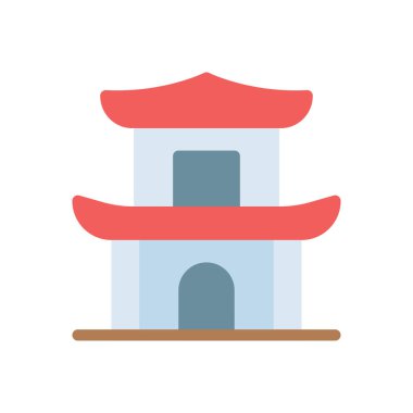 pagoda vector illustration on a transparent background.Premium quality symbols.Stroke icon for concept and graphic design. 