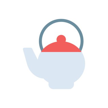 Şeffaf bir arkaplan üzerinde çaydanlık vektör çizimi. Konsept ve grafik tasarımı için birinci sınıf kalite simgeler..