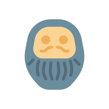 daruma vector illustration on a transparent background.Premium quality symbols.Stroke icon for concept and graphic design.