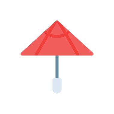 Şeffaf bir arkaplan üzerinde şemsiye vektör çizimi. Konsept ve grafik tasarım için kaliteli semboller..