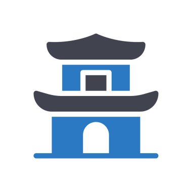 pagoda vector illustration on a transparent background.Premium quality symbols.Glyphs icon for concept and graphic design. 
