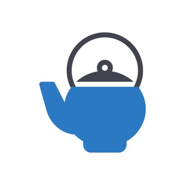 Şeffaf bir arkaplan üzerinde çaydanlık vektör illüstrasyonu. Konsept ve grafik tasarım simgeleri için kaliteli semboller.. 