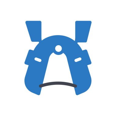 samurai vector illustration on a transparent background.Premium quality symbols.Glyphs icon for concept and graphic design.