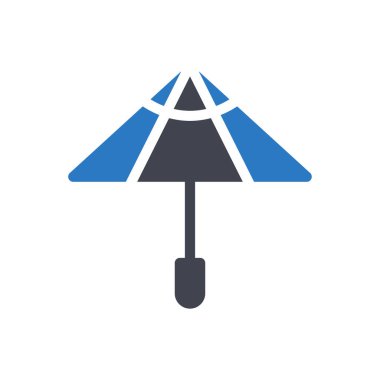 Şeffaf bir arkaplan üzerinde şemsiye vektör çizimi. Konsept ve grafik tasarım için özel kalite semboller.. 