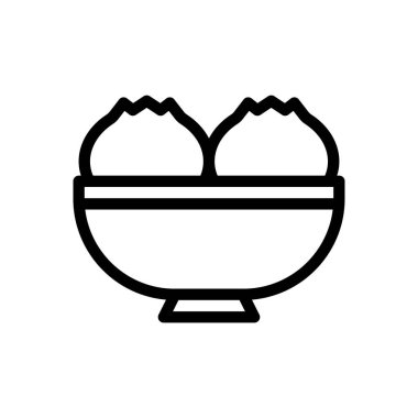 dimsum vector illustration on a transparent background.Premium quality symbols.Thin line icon for concept and graphic design. 
