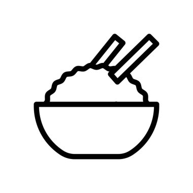 Şeffaf bir arkaplanda pirinç vektör çizimi. Konsept ve grafik tasarım için ince çizgi simgesi..