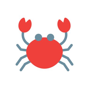 Şeffaf arkaplan üzerindeki Yengeç vektör çizimi. Konsept ve grafik tasarımı için birinci sınıf kalite simgeler.. 