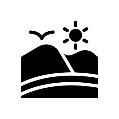 mountain vector illustration on a transparent background.Premium quality symbols.Glyphs icon for concept and graphic design.